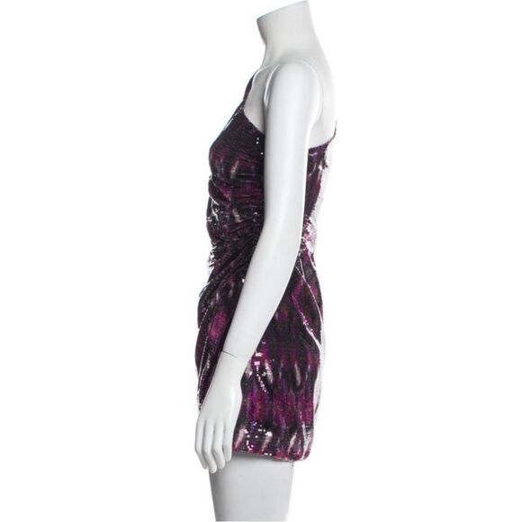 MISA Revolve Nova One-Shoulder Sequin Mini Dress, Purple, NWT, Size M - Picture 11 of 16